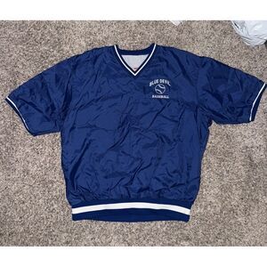 Vintage Duke Blue‎ Devils Team Issue Baseball Warm Up Pullover Men's XL #22